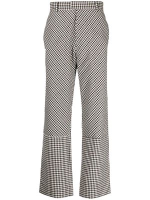 Paul Smith grid-pattern tailored cropped trousers - Brown