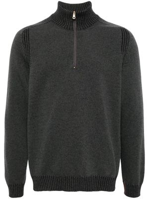 Paul Smith half-zip lambs wool jumper - Grey