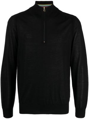 Paul Smith half-zip merino jumper - Black