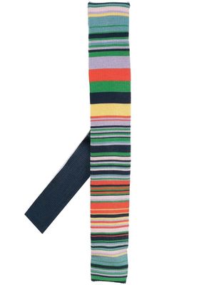 Paul Smith horizontal-stripe silk tie - Blue