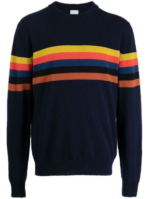 Paul Smith horizontal stripes long-sleeve jumper - Blue