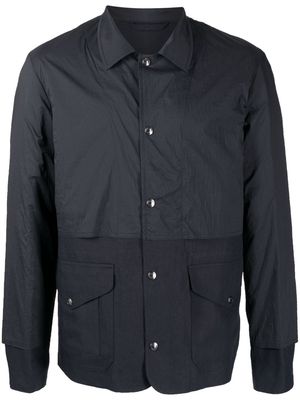 PAUL SMITH hybrid linen shirt jacket - Blue