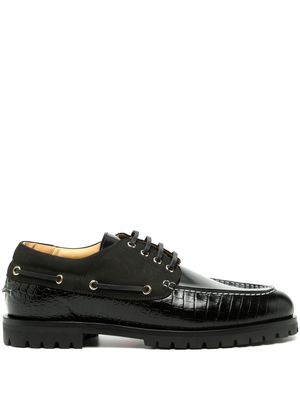 Paul Smith Jago leather boat shoes - Black
