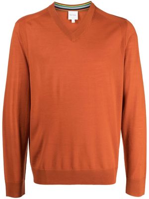 Paul Smith knitted V-neck jumper - Orange