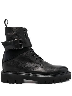Paul Smith lace-up biker boots - Black