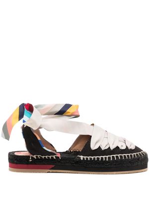 Paul Smith lace-up flat espadrilles - Black