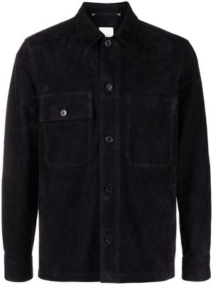 Paul Smith lambskin shirt jacket - Blue