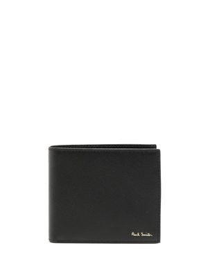 Paul Smith landscape-print leather wallet - Black