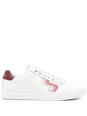 Paul Smith Lapin swirl-embroidered leather sneakers - White