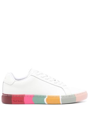 Paul Smith Lapin swirl-print leather sneakers - White