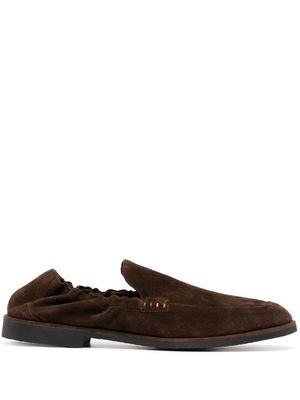 Paul Smith leather suede elasticated loafers - Brown