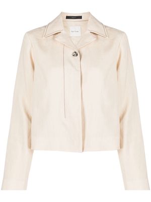 Paul Smith linen-flax cropped jacket - Neutrals
