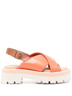 Paul Smith Logan leather sandals - Orange