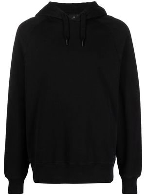 Paul Smith logo-embroidered cotton hoodie - Black