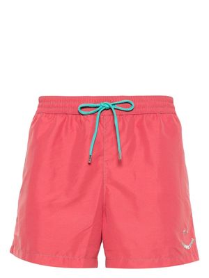 Paul Smith logo-embroidered drawstring swim shorts - Pink