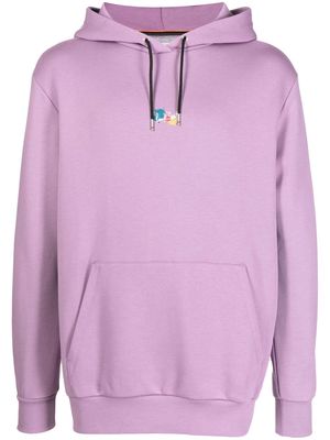 Paul Smith logo-embroidered hoodie - Purple