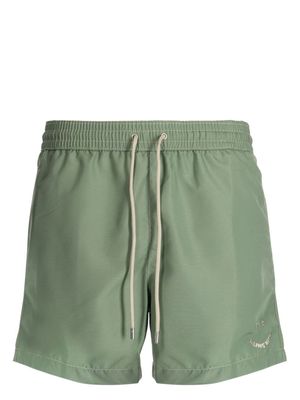 Paul Smith logo-embroidered swim shorts - Green