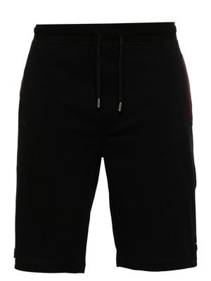Paul Smith logo-patch jersey shorts - Black