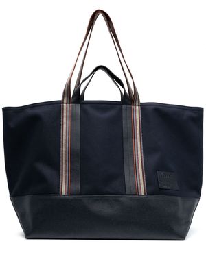 Paul Smith logo-patch tote bag - Blue