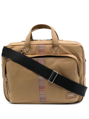 Paul Smith logo-patch tote bag - Brown