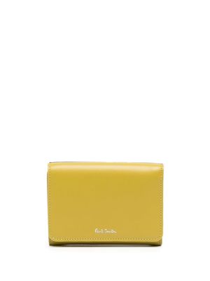 Paul Smith logo-plaque leather purse - Yellow