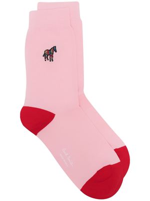 Paul Smith logo-print two-tone socks - Pink