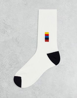 Paul Smith logo socks in white
