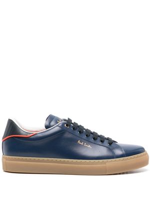 Paul Smith logo-stamp leather sneakers - Blue