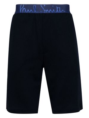 Paul Smith logo-waistband modal-blend pyjama shorts - Blue