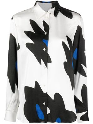 Paul Smith long-sleeve abstract-print shirt - White