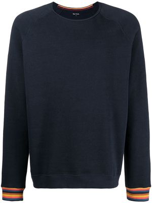 PAUL SMITH long-sleeve cotton sweatshirt - Blue