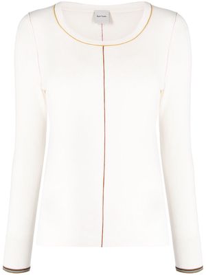Paul Smith long-sleeve knitted top - White
