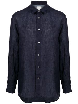 Paul Smith long-sleeved linen shirt - Blue