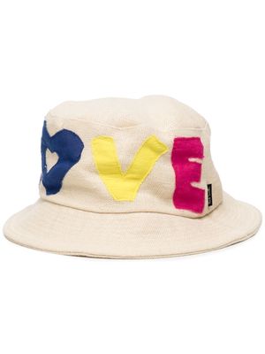 Paul Smith Love-print bucket hat - Neutrals