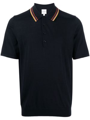 Paul Smith merino wool short-sleeve polo shirt - Blue
