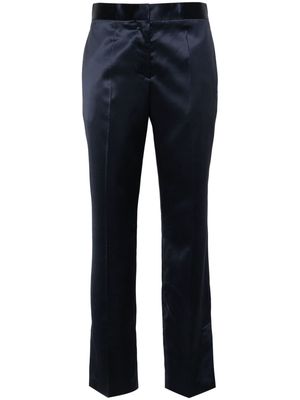 Paul Smith mid-rise satin tailored trousers - Blue