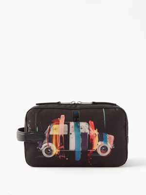 Paul Smith - Mini-print Recycled-nylon Washbag - Mens - Black Multi