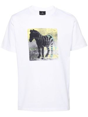 Paul Smith motif-print organic cotton T-shirt - White