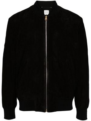 Paul Smith nubuck-leather bomber jacket - Black