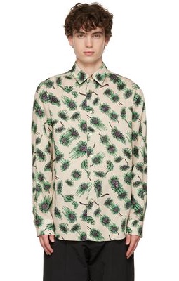 Paul Smith Off-White & Green Digital Daisy Shirt