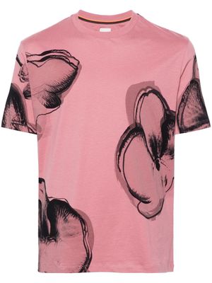 Paul Smith orchid-print cotton T-shirt - Pink