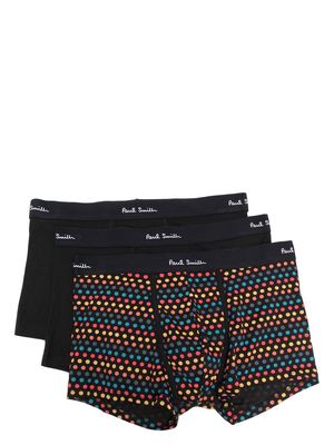 Paul Smith pack-of-three logo-waistband boxer briefs - Black
