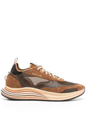 Paul Smith panelled side-logo detail sneakers - Brown