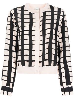 Paul Smith patterned intarsia knit cardigan - Neutrals