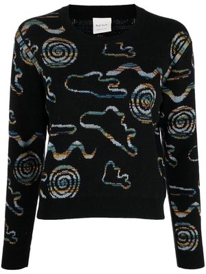 Paul Smith patterned wool jumper - Black