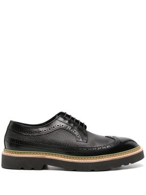 Paul Smith pebbled leather lace-up shoes - Black