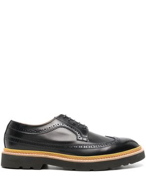 Paul Smith perforated leather lace-up shoes - Blue