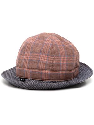 Paul Smith plaid-check print sun hat - Brown