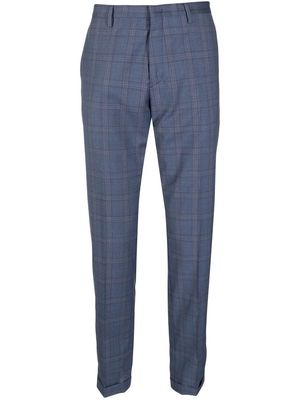 Paul Smith plaid-check tapered trousers - Blue
