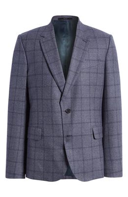 Paul Smith Plaid Two-Button Wool Sport Coat in Blues